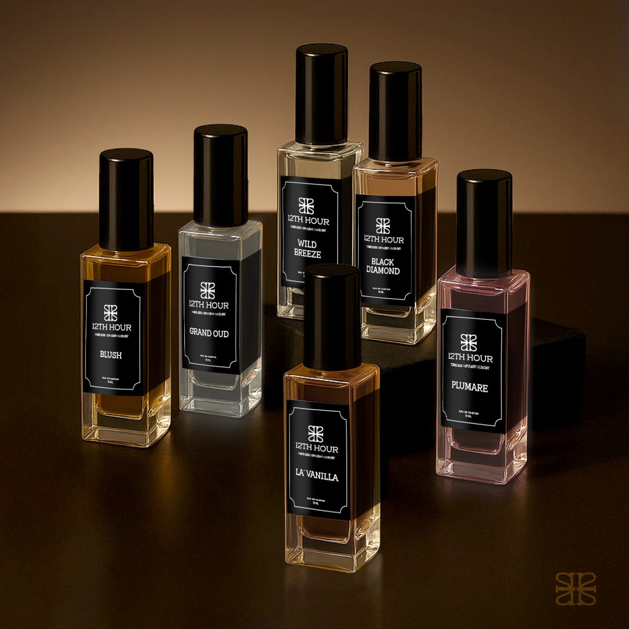 12th Hour Perfumes, Set of perfume bottles  for perfume discovery packs.